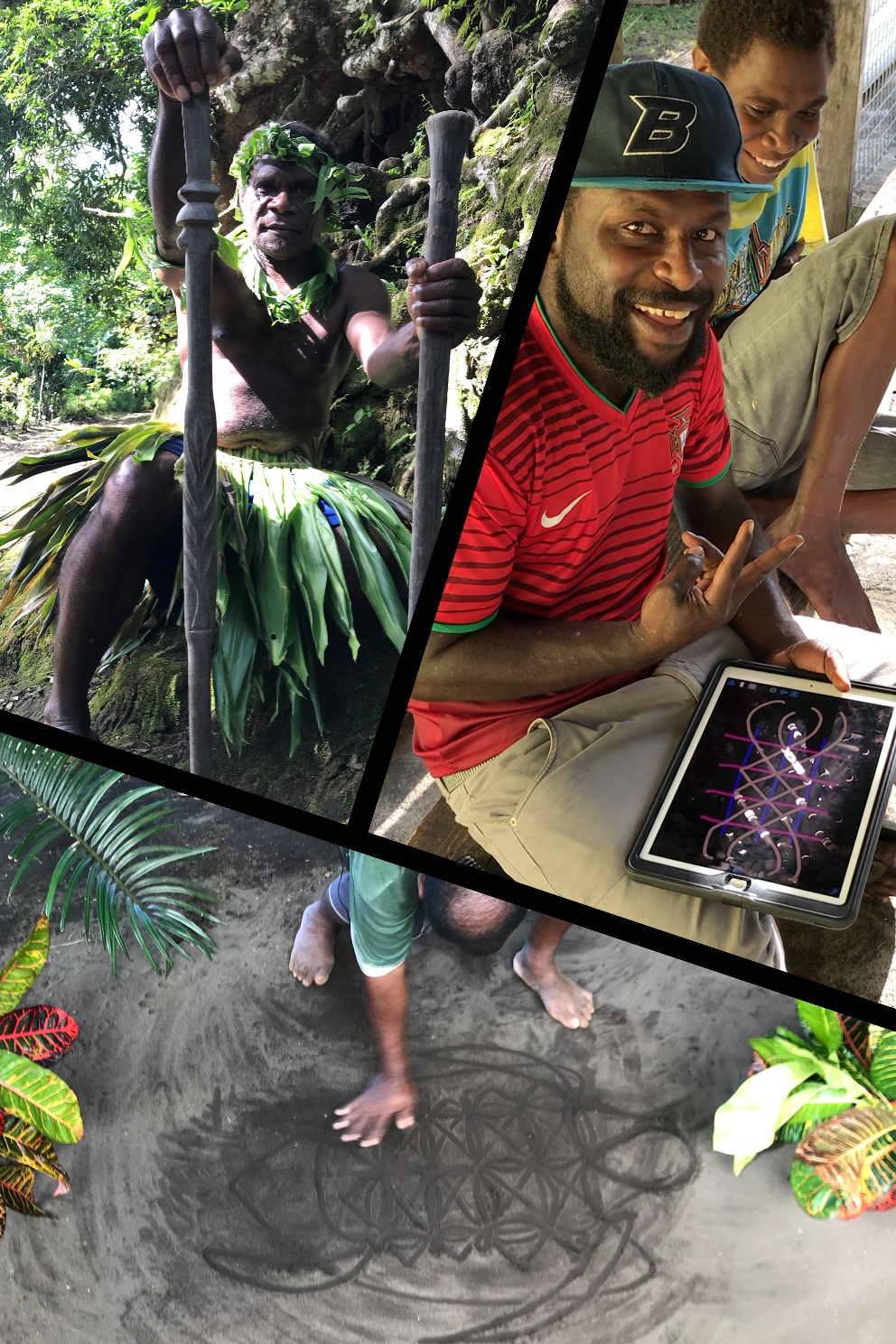 Landing page image for the collection "Black sand stories: a polysemiotic and multimodal documentation of Paamese sand stories, a critically endangered tradition of Vanuatu"